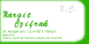 margit czifrak business card